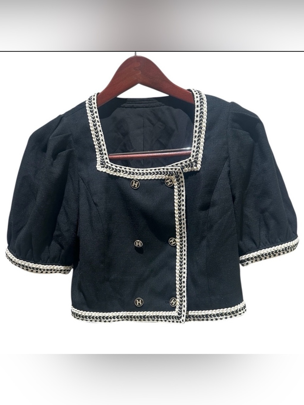 Ochirly Blazer Jacket Top Black Size L